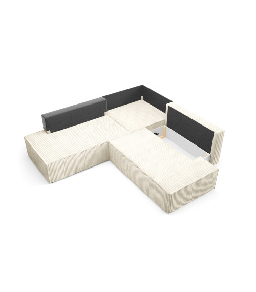 Narożnik lewostronny rozkładany z pojemnikiem na pościel TILIA II TILIA 03