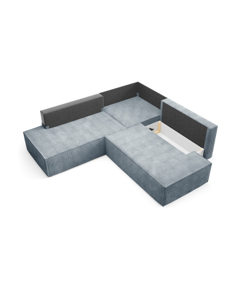 Narożnik lewostronny rozkładany z pojemnikiem na pościel TILIA II TILIA 85