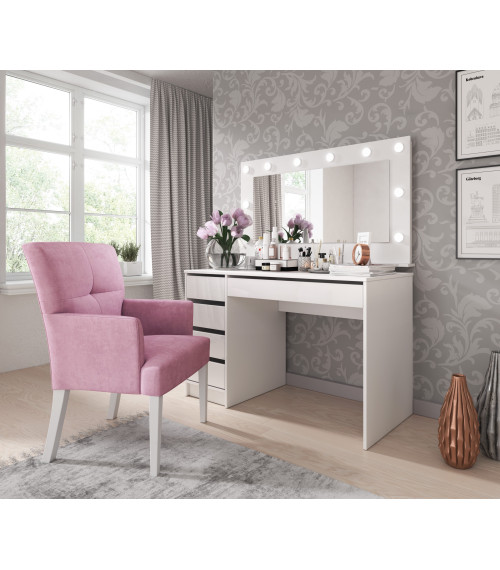 Lustro z oświetleniem led Ada - Biały