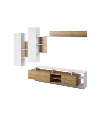 Meblościanka Alva  - Dąb Grandson/Biały