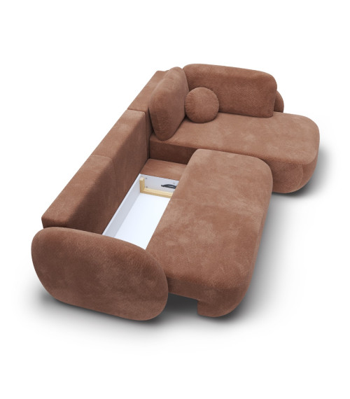 Narożnik prawostronny rozkładany z pojemnikiem na pościel Olio II EGON 44