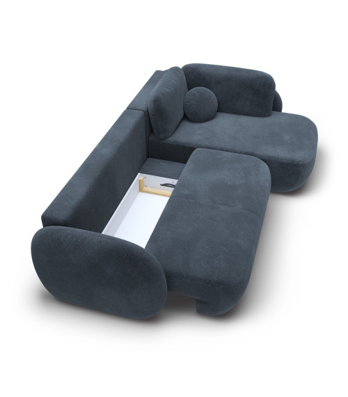 Narożnik prawostronny rozkładany z pojemnikiem na pościel Olio II EGON 86