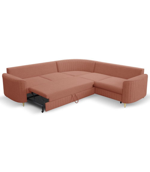 Narożnik Laren lewy CASTEL 55 - funkcja spania + pojemnik na pościel