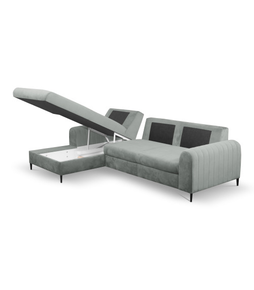 Narożnik lewy MONACO GREY 16/nogi złote