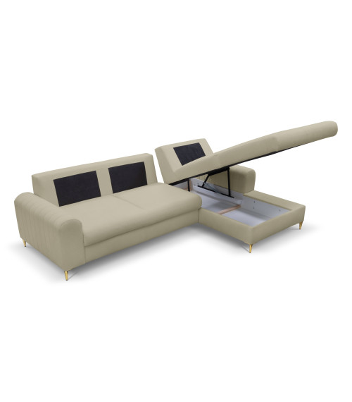 Narożnik prawy MONACO LOFT 2/nogi złote