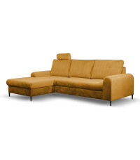 Narożnik lewy MONACO MUSTARD 8/nogi czarne