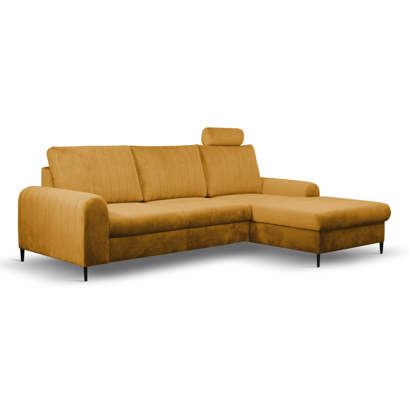 Narożnik prawy MONACO MUSTARD 8/nogi złote