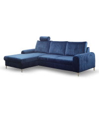 Narożnik lewy MONACO NAVY 25/nogi złote