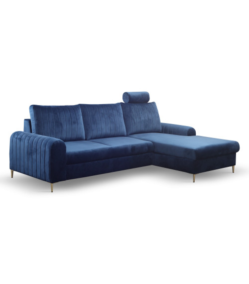 Narożnik prawy MONACO NAVY 25/nogi złote
