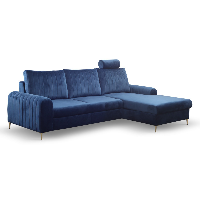 Narożnik prawy MONACO NAVY 25/nogi złote