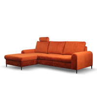 Narożnik lewy MONACO  RUST 33/nogi czarne