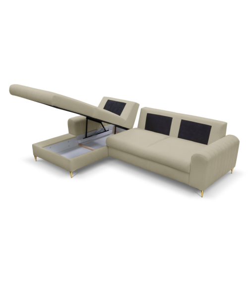 Narożnik lewy MONACO LOFT 2/nogi czarne