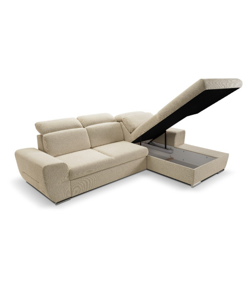 Narożnik prawy rozkładany z pojemnikiem na pościel Lenti CURIO 09