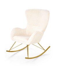 LIBERTO fotel wypoczynkowy kremowy / złoty (1p1szt)