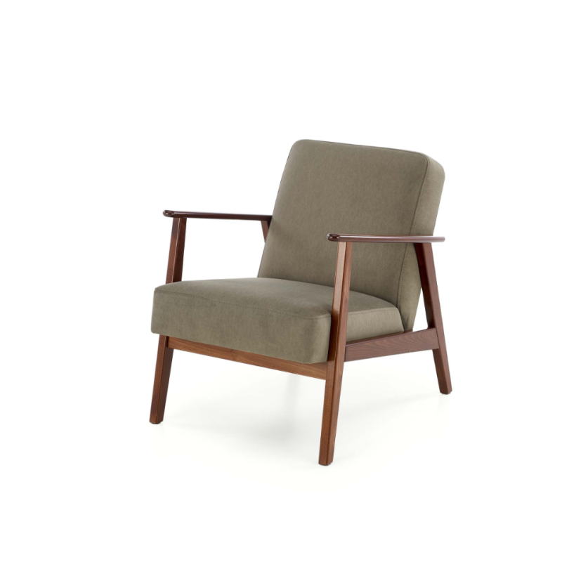 MILANO 1S fotel - oliwkowy tap. Castel 39 (1p1szt)