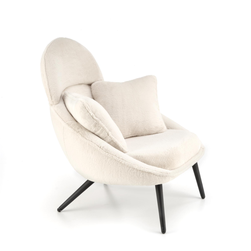 MERRY fotel wypoczynkowy, kremowy (1p1szt)