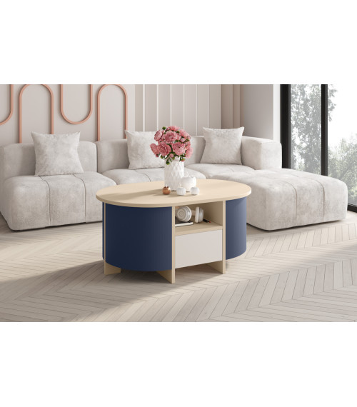 Ława Lumia - cappuccino/granat/kaszmir mat