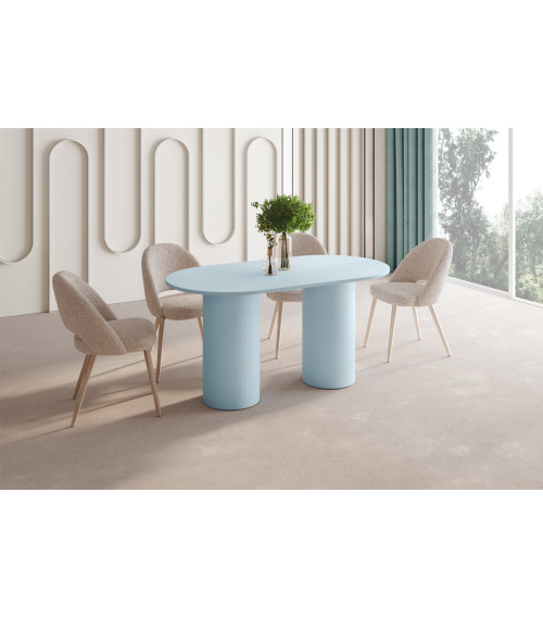 Stół Roseto - niebieski mat