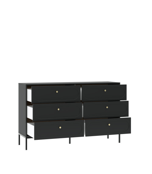 Komoda Muna 6S - czarny