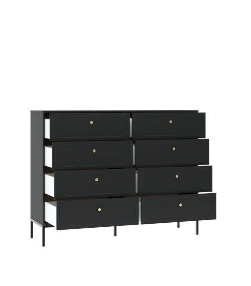 Komoda Muna 8S - czarny