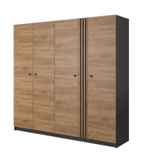 Szafa 220 Deco - Antracyt/Dąb Craft Złoty