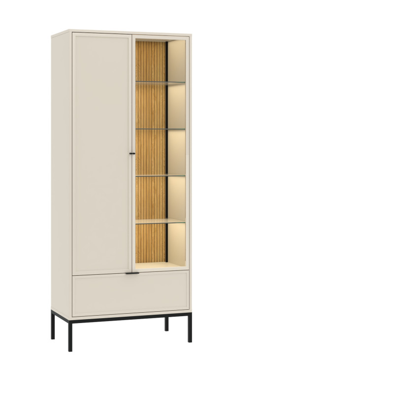 Witryna wysoka Deco 2D1S - kaszmir