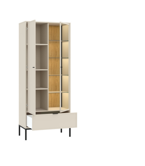 Witryna wysoka Deco 2D1S - kaszmir