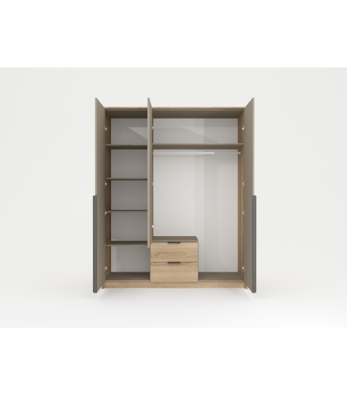 Szafa uchylna Letto B 165 - Dąb Terra + Szary Kamienny