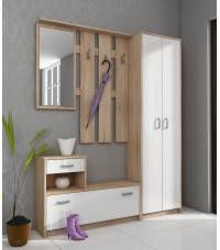 Przedpokój 1 Sonoma jasna/Biały