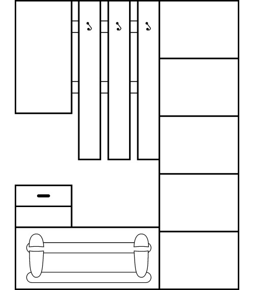 Przedpokój 1 Sonoma jasna/Biały