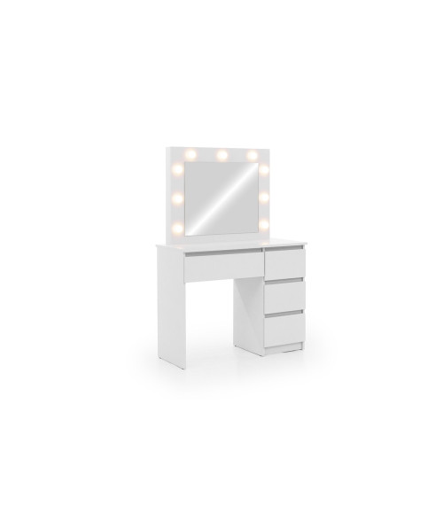 Toaletka z szufladami Lumina - biały