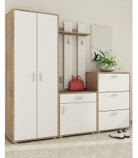 Przedpokój 3 Sonoma jasna/Biały