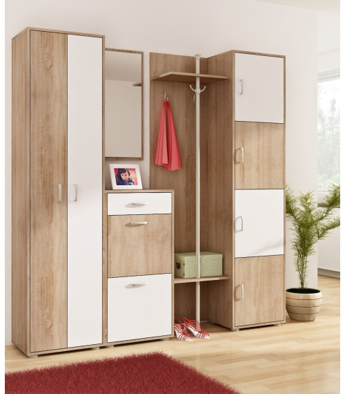 Przedpokój 5 Sonoma jasna/Biały