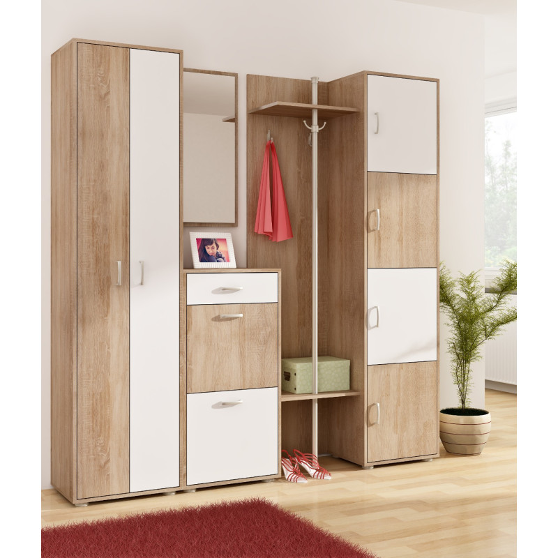 Przedpokój 5 Sonoma jasna/Biały