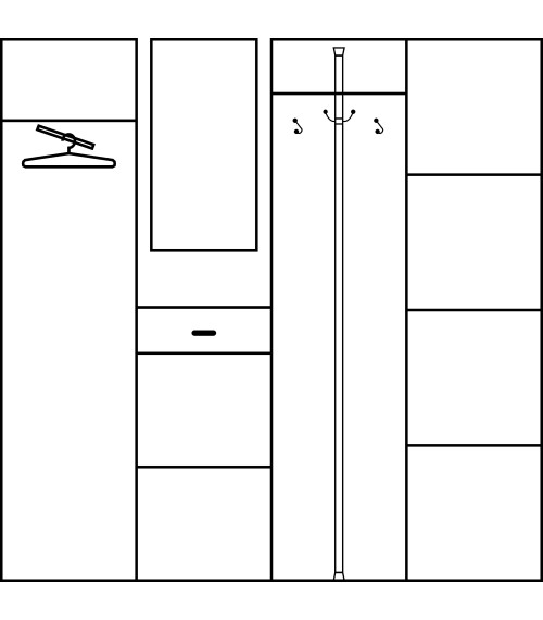 Przedpokój 5 Śliwa wallis/Biały