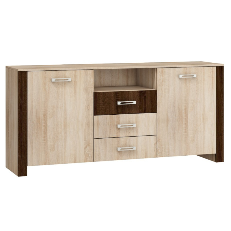 Komoda duża Hugo - HUG-02 - Sonoma jasna/Sonoma ciemna