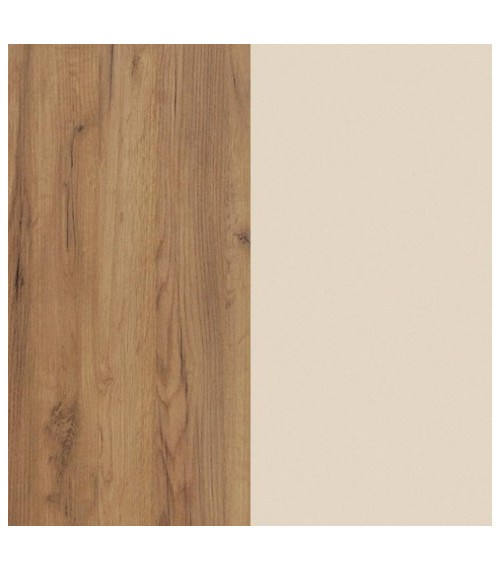 Regał wysoki Hugo - HUG-07 - Craft złoty/Krem