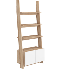 Regał 80-1D Rack - RAC-07 -Sonoma jasna/Biały połysk