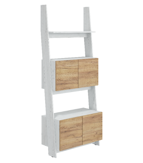 Regał 80-2D Rack - RAC-08 - Craft tobaco/Craft biały