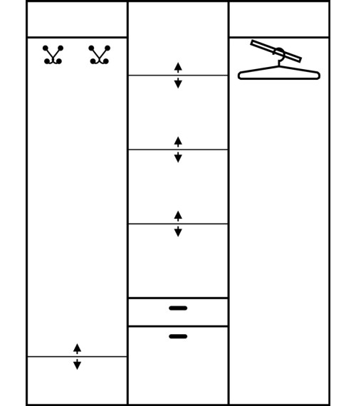 Szafa Aleksander 4 - bez lustra Olcha