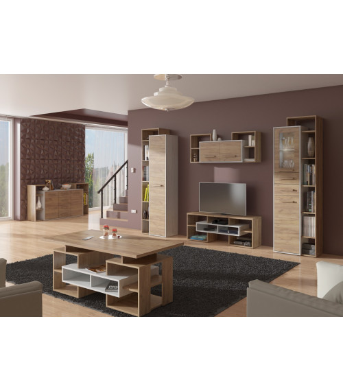 Półka 2D Rio - RIO-16 - Craft biały/Craft złoty