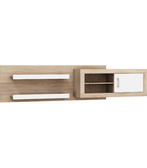 Szafka wisząca 1DP Verin - VRN-07 - Sonoma jasna/Biały połysk