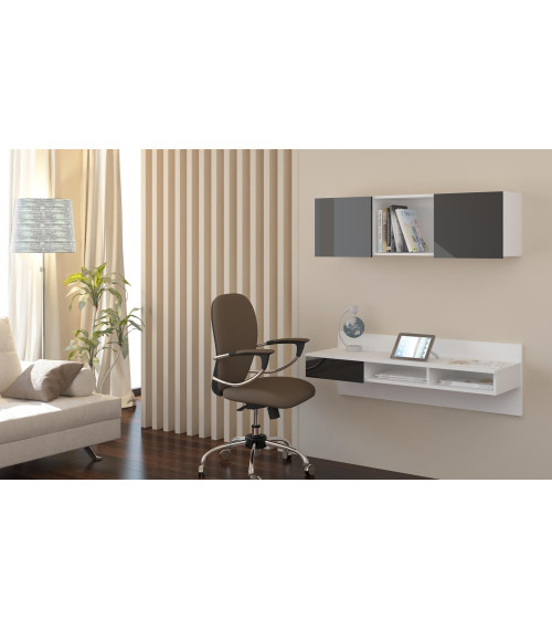 Biurko Uno Biały/Czarny połysk