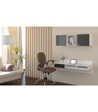 Biurko Uno Biały/Czarny połysk