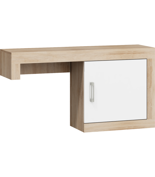 Komoda RTV Verin - VRN-04 - Sonoma jasna/Biały połysk