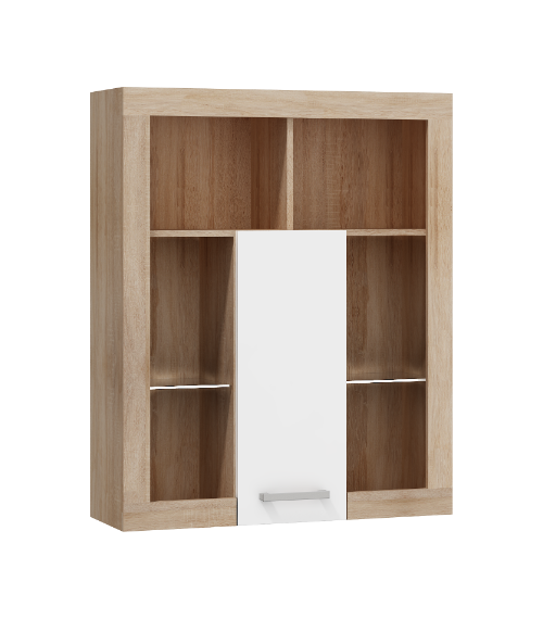 Szafka wisząca Viki - VIK-06 - Sonoma jasna/Biały połysk