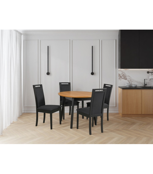 Krzesło Roma 6 Czarny tk. 13B - Neve 100