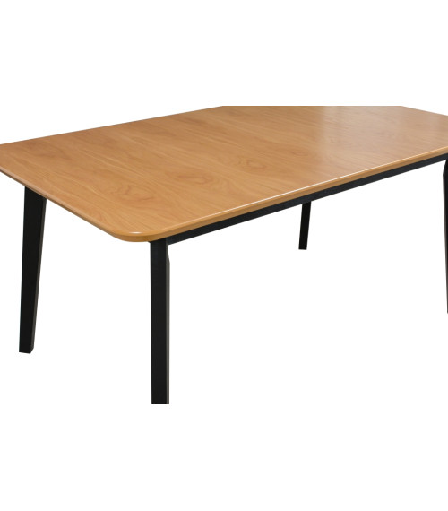 Stół Oslo 8 Czarny / blat Dąb naturalny