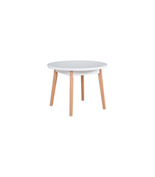 Stół Oslo 4 Buk naturalny / blat Biały