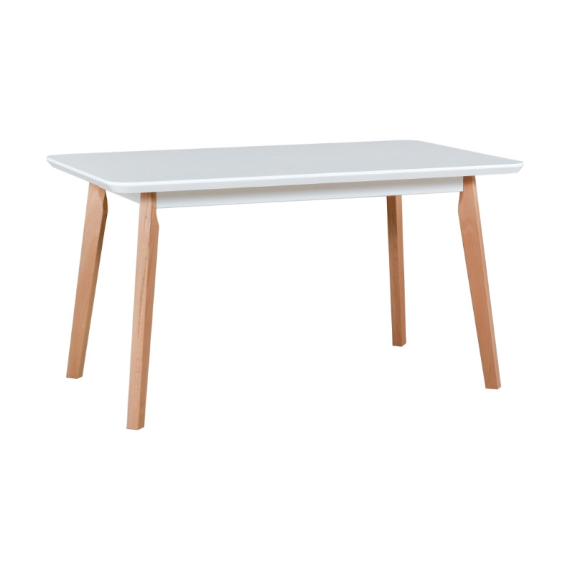 Stół Oslo 7 Buk / blat Biały